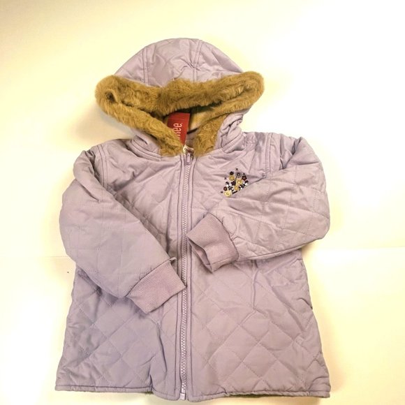 NWT Gymboree Girl Purple Embroidered Flower 4-In-1 Jacket Size 4 - Picture 10 of 15